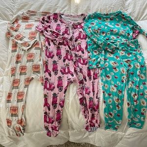 Little Bum Bums bamboo pajamas 2T - 2 footies and one pant/top set